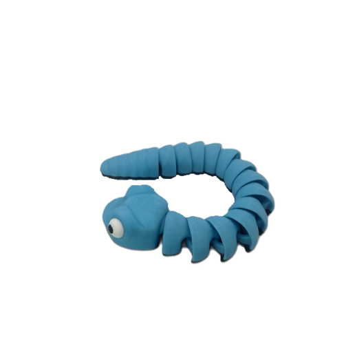 Baby Snake Light Blue_2_WB Baby Snake Articulating Toy - Light Blue