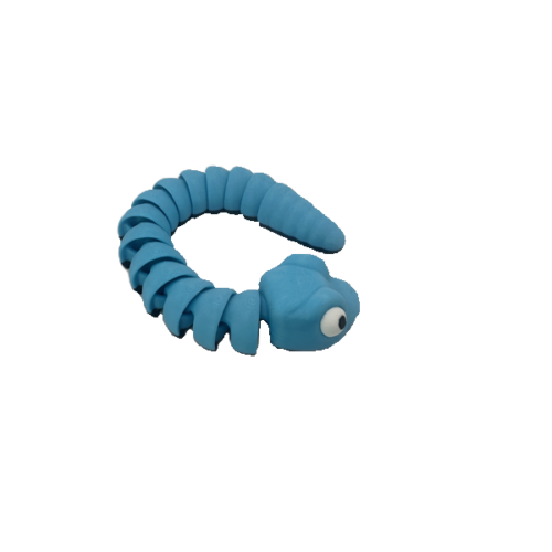 Baby Snake Light Blue_3_WB Baby Snake Articulating Toy - Light Blue