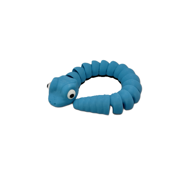 Baby Snake Light Blue_5_WB Baby Snake Articulating Toy - Light Blue