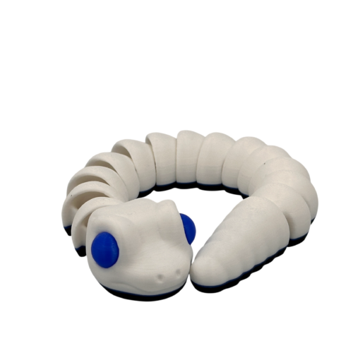 Baby Snake - White_1 Baby Snake Articulating Toy - White