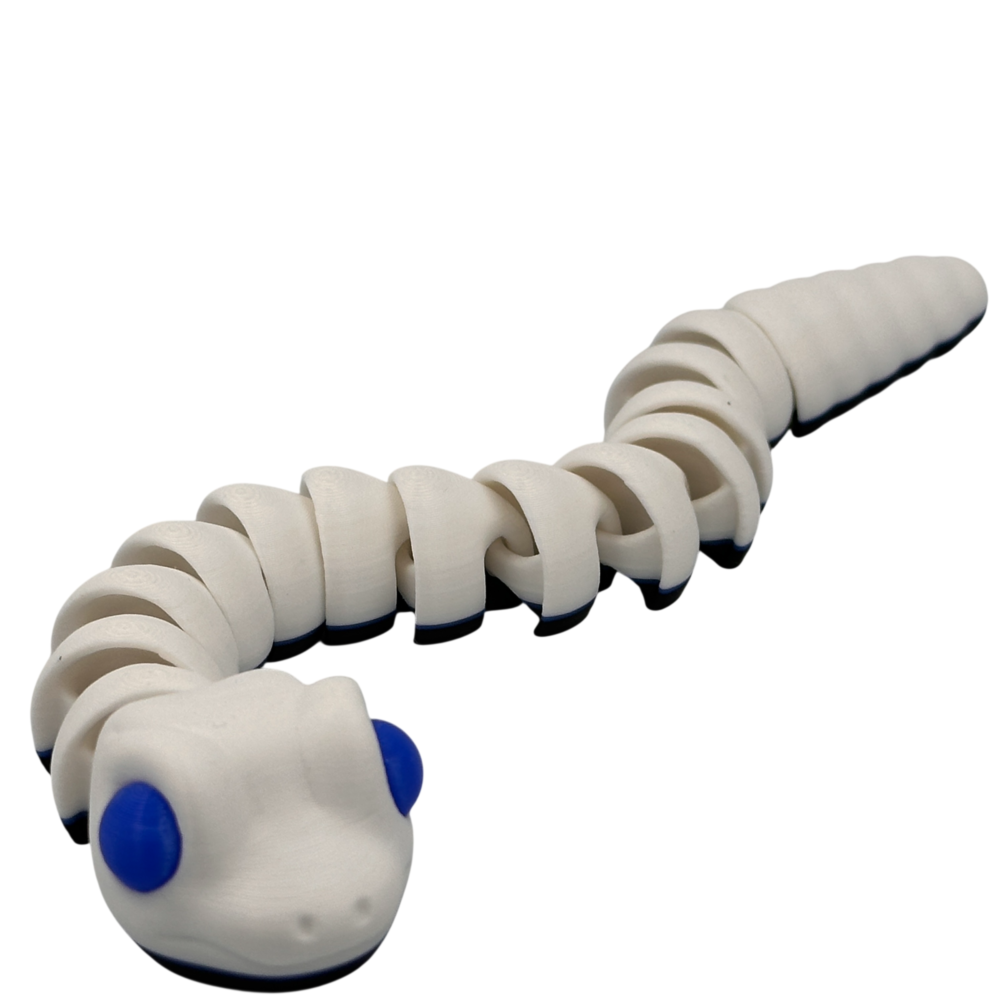 Baby Snake - White_2 Baby Snake Articulating Toy - White