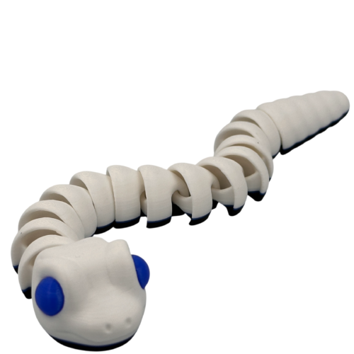 Baby Snake - White_2 Baby Snake Articulating Toy - White