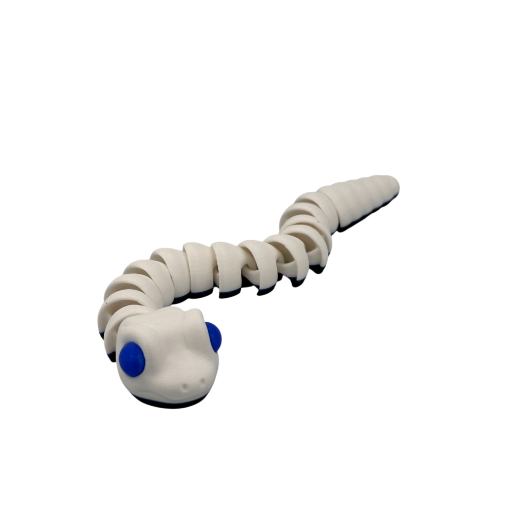 Baby Snake - White_3 Baby Snake Articulating Toy - White