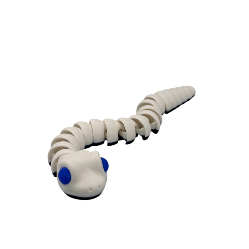 Baby Snake - White_3 Baby Snake Articulating Toy - White