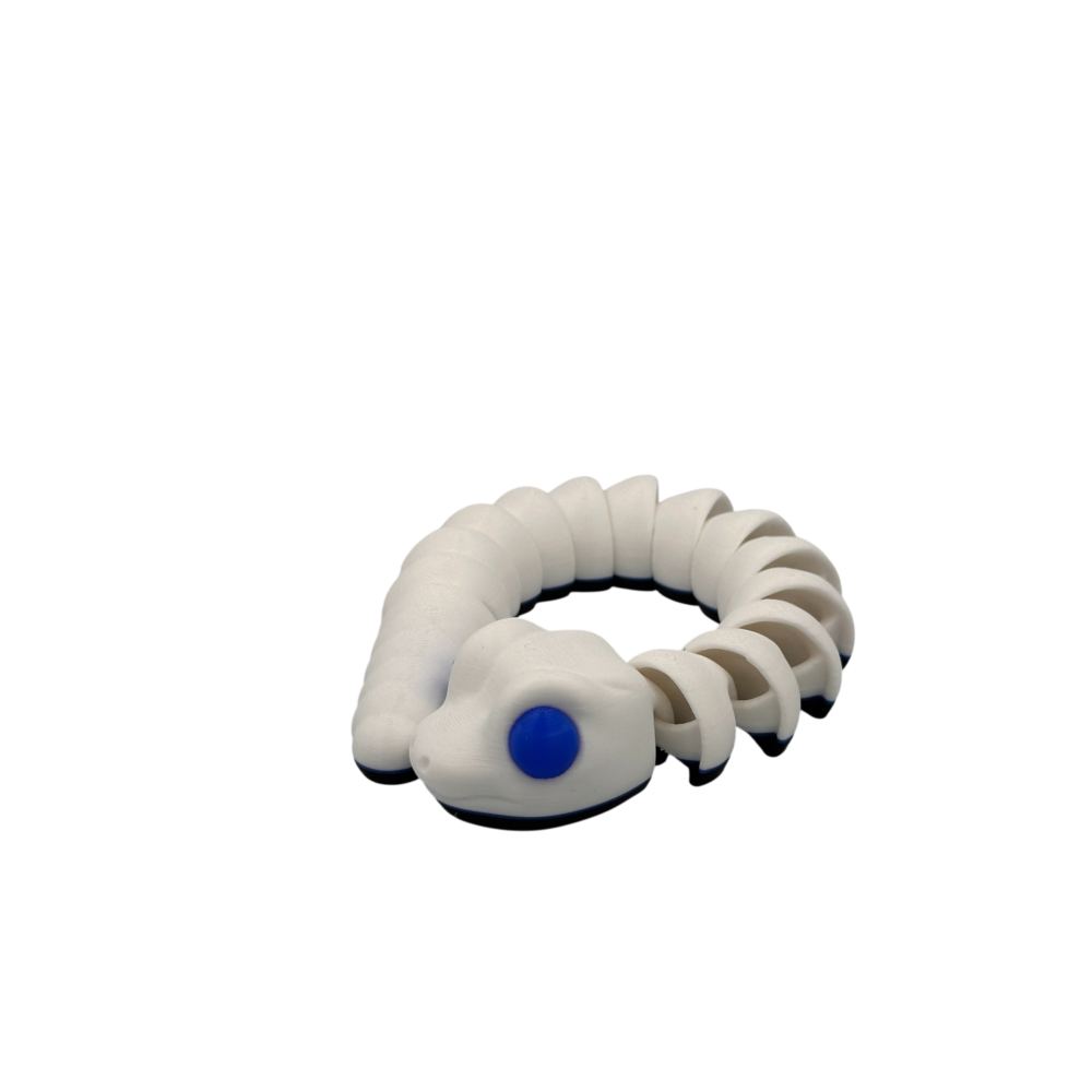 Baby Snake - White_5 Baby Snake Articulating Toy - White
