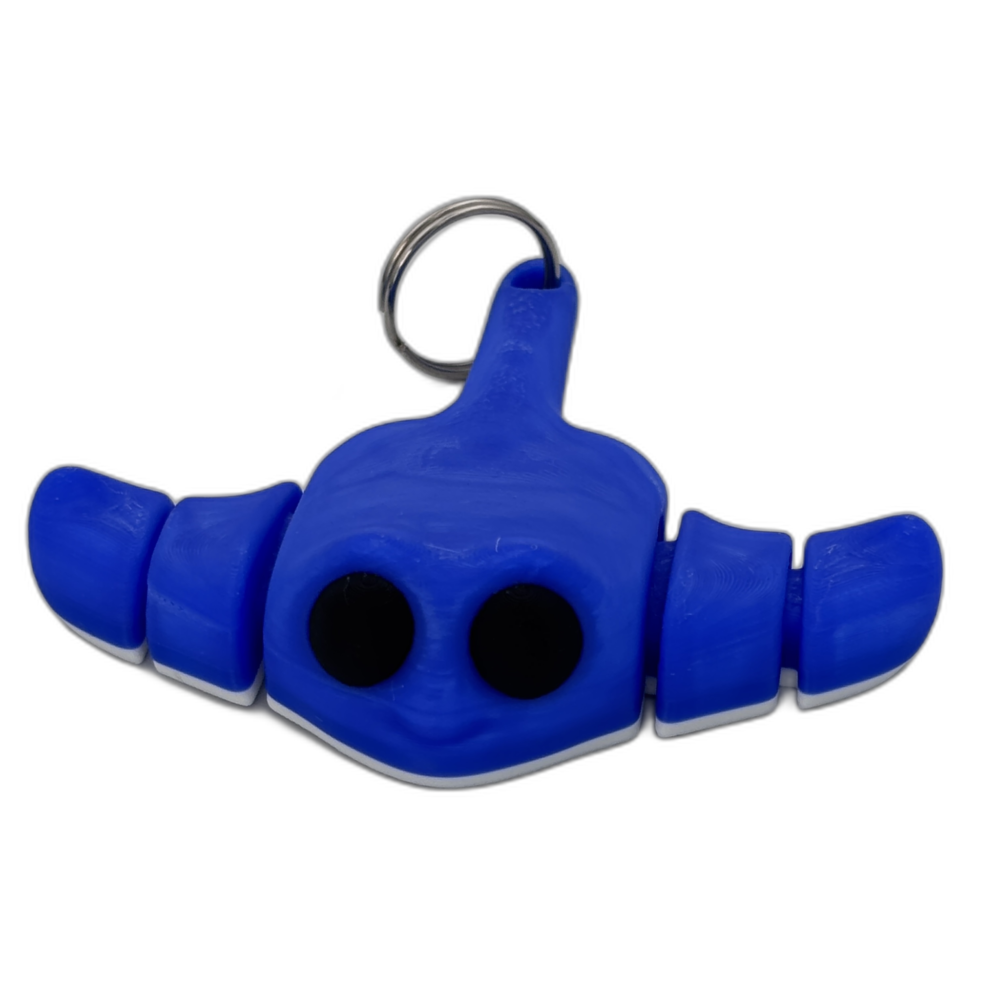 Baby Stingray Keyring - Blue