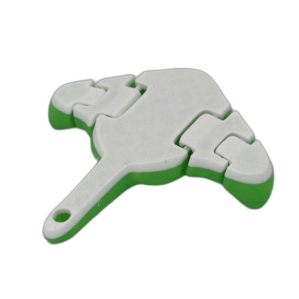 Baby Stingray Keyring - Green