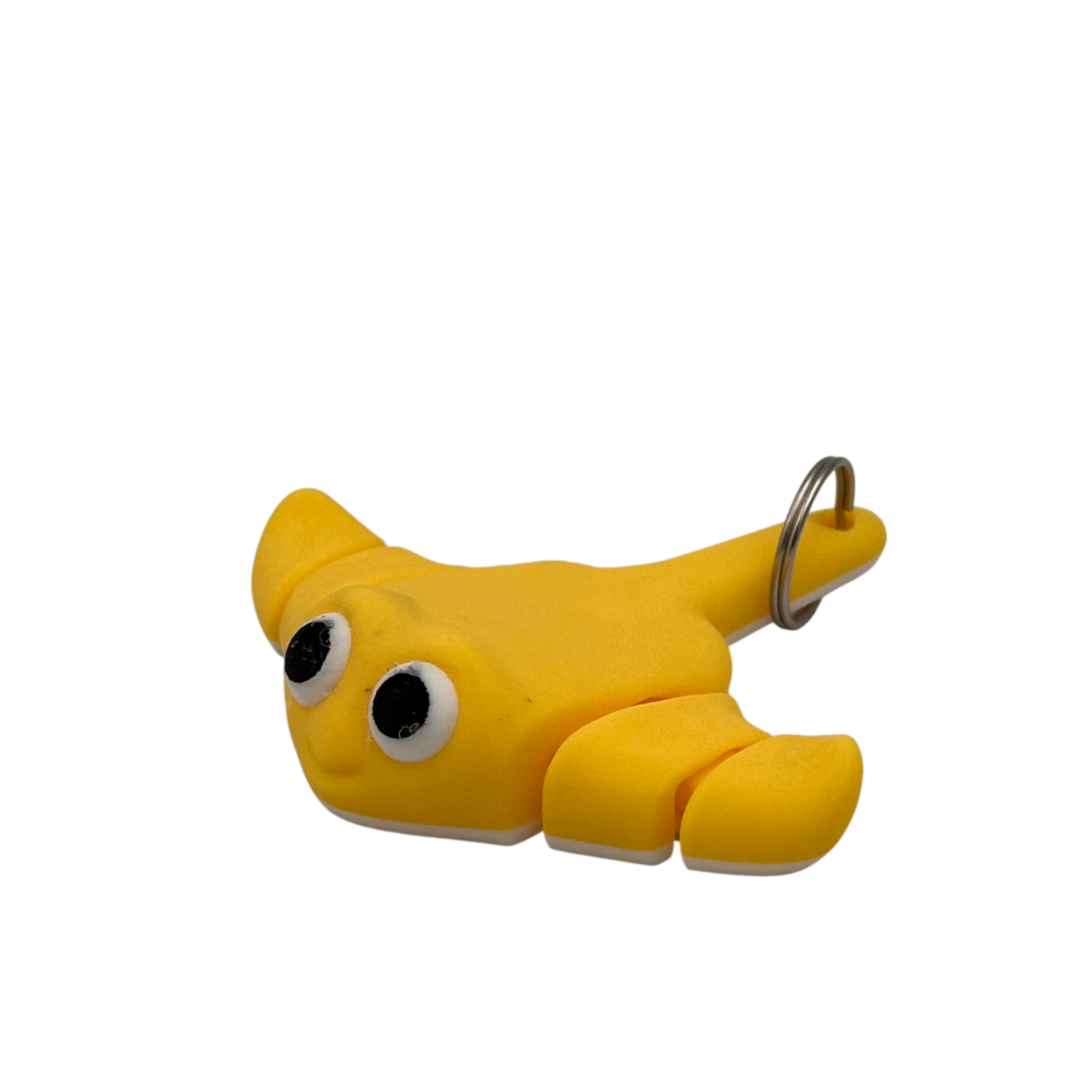 Baby Stingray Articulating Keyring - Yellow