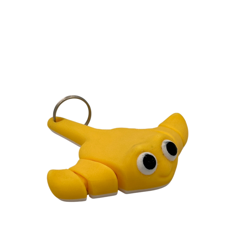 Baby Stingray Articulating Keyring - Yellow
