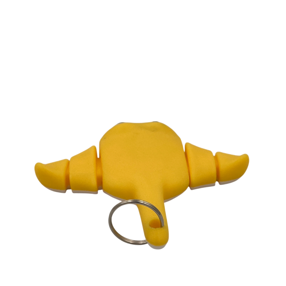 Baby Stingray Articulating Keyring - Yellow