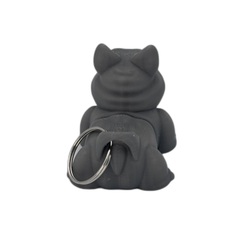 Bulldog Keyring - Grey