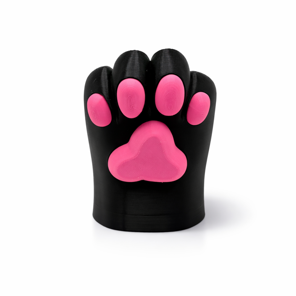 Cat Paw Pen/Pencil Holder - Black, Pink