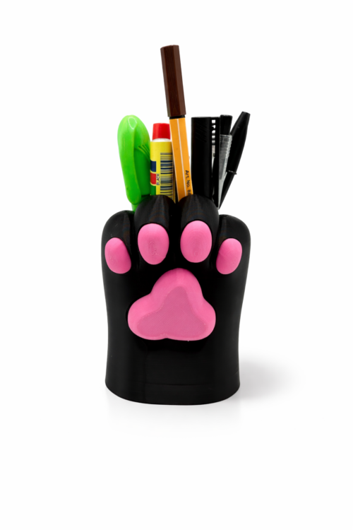 Cat Paw Pen/Pencil Holder - Black, Pink