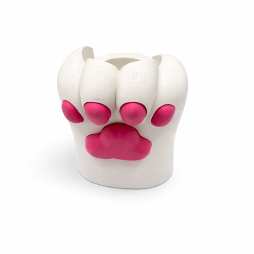 Cat Paw Pen/Pencil Holder - White, Pink