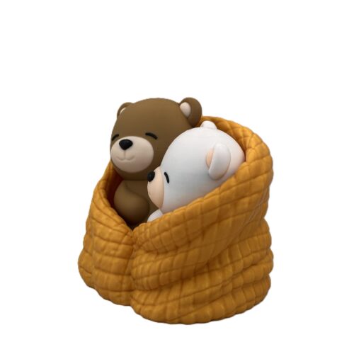 Cuddling Bears - Gold