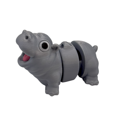 Expressive Hippo Keyring