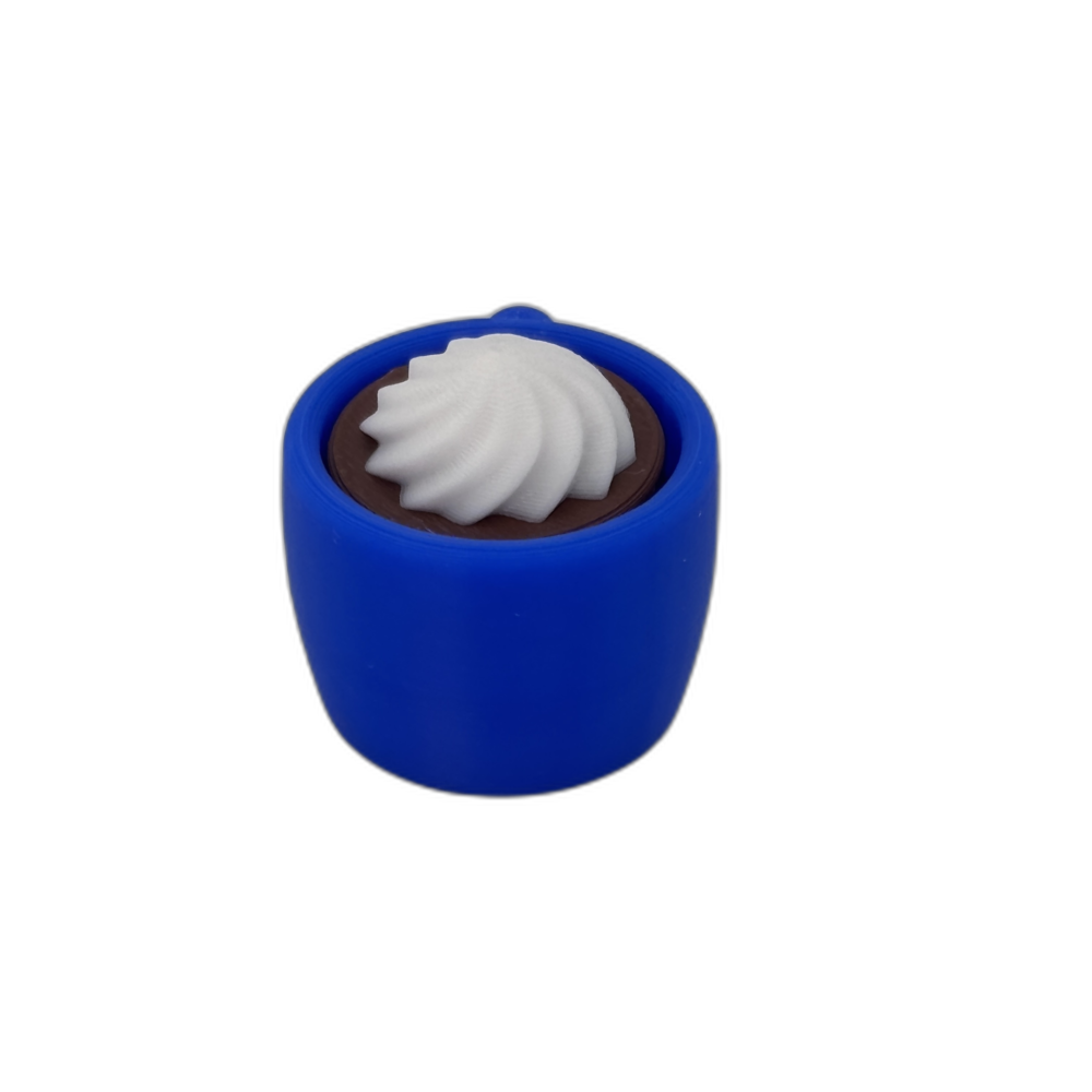 Hot Cocoa Mug Keyring Clicker - Foam - Blue