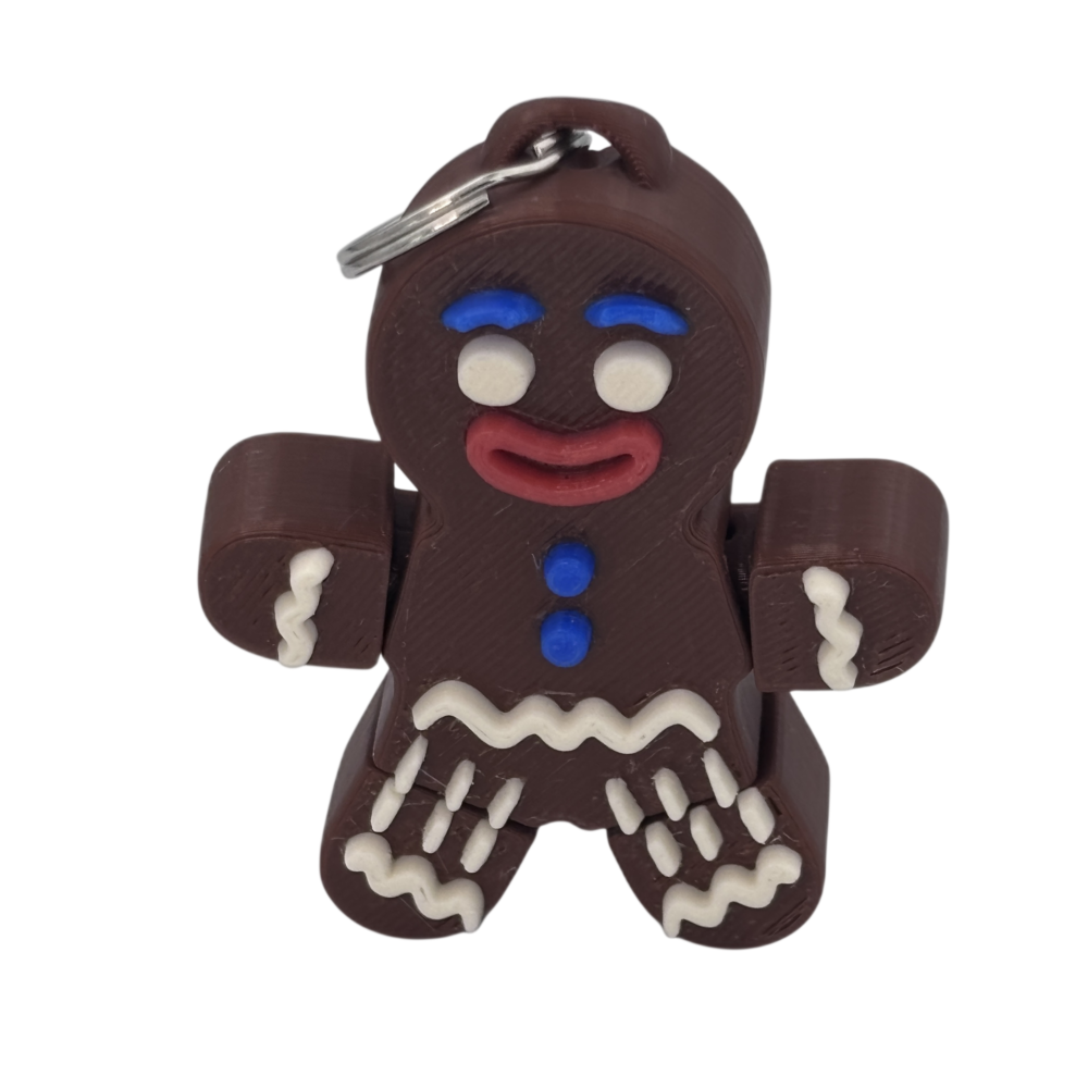 Gingerbread Man - Keyring - Brown 1 Gingerbread Man - Keyring - Brown