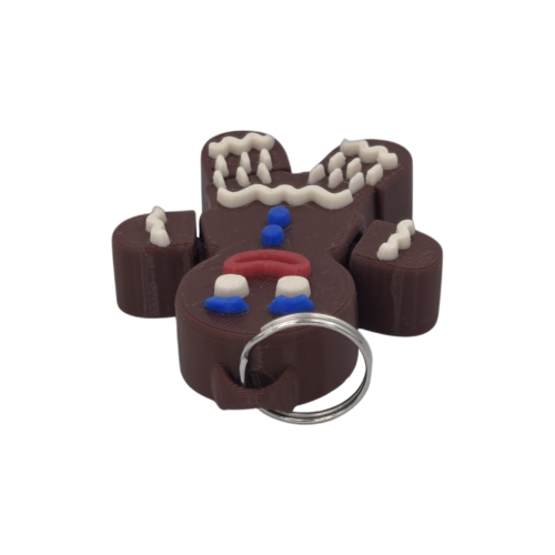 Gingerbread Man - Keyring - Brown 4 Gingerbread Man - Keyring - Brown