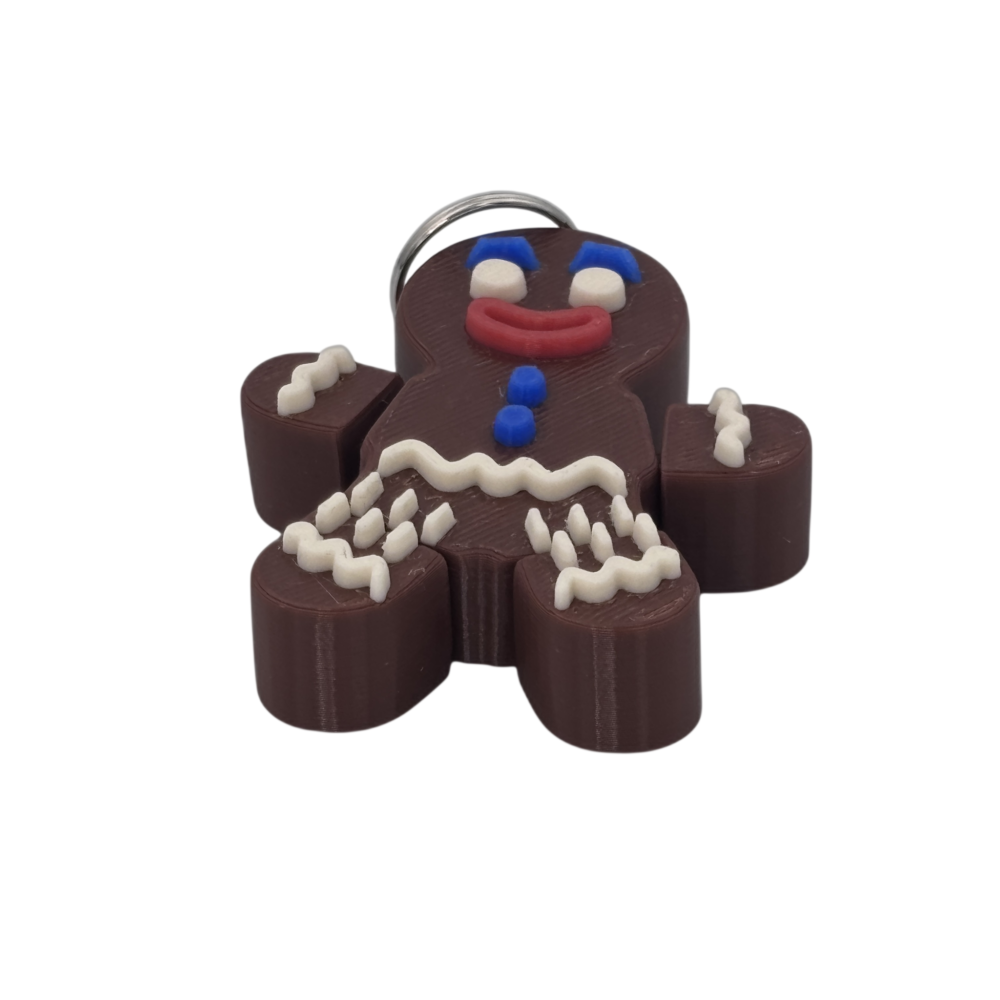 Gingerbread Man - Keyring - Brown 6 Gingerbread Man - Keyring - Brown