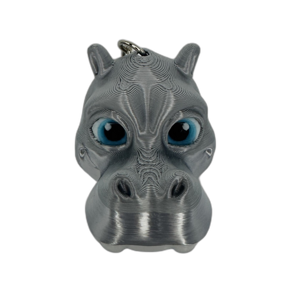 Hippo Head Keyring
