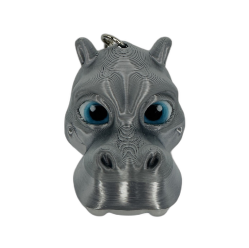 Hippo Head Keyring