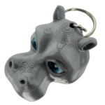 Hippo Head Keyring