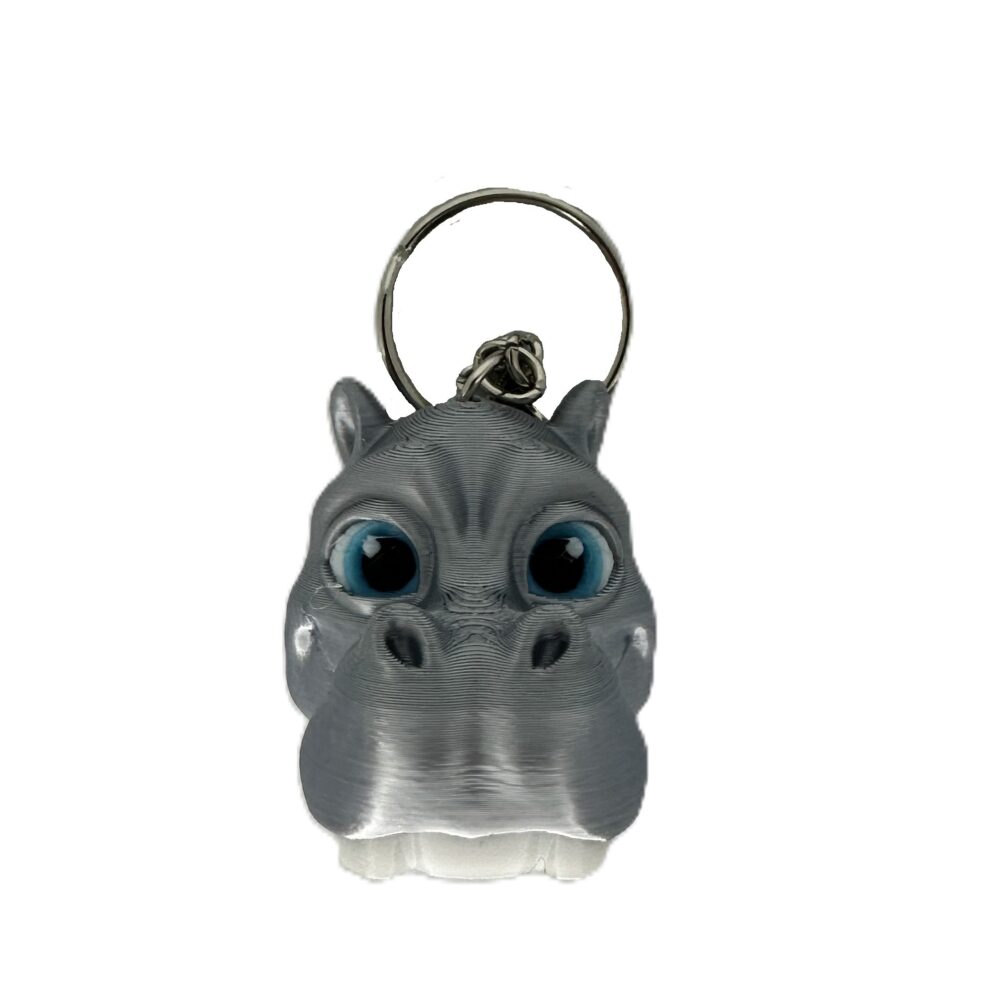 Hippo Head Keyring