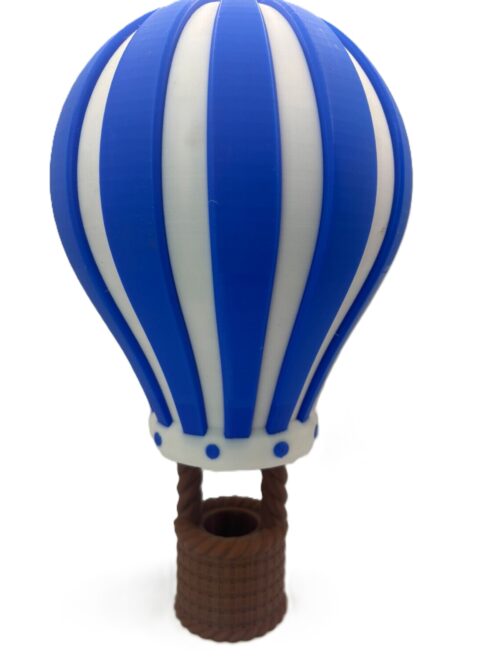 Hot Air Baloon Blue 3 Hot Air Balloon Wall Light - Blue, White