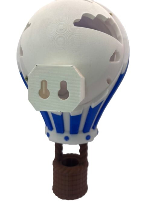 Hot Air Baloon Blue 4 Hot Air Balloon Wall Light - Blue, White