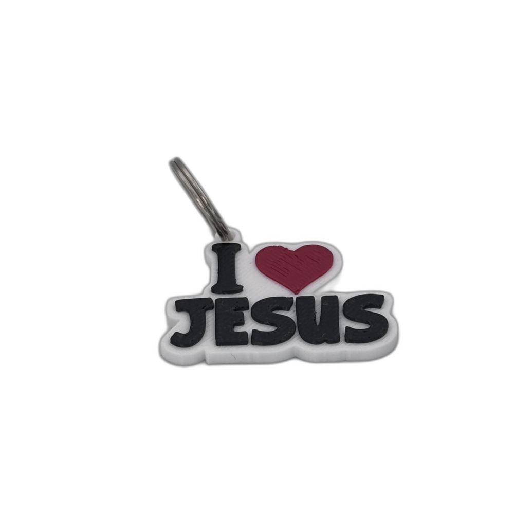 I Love Jesus Keyring