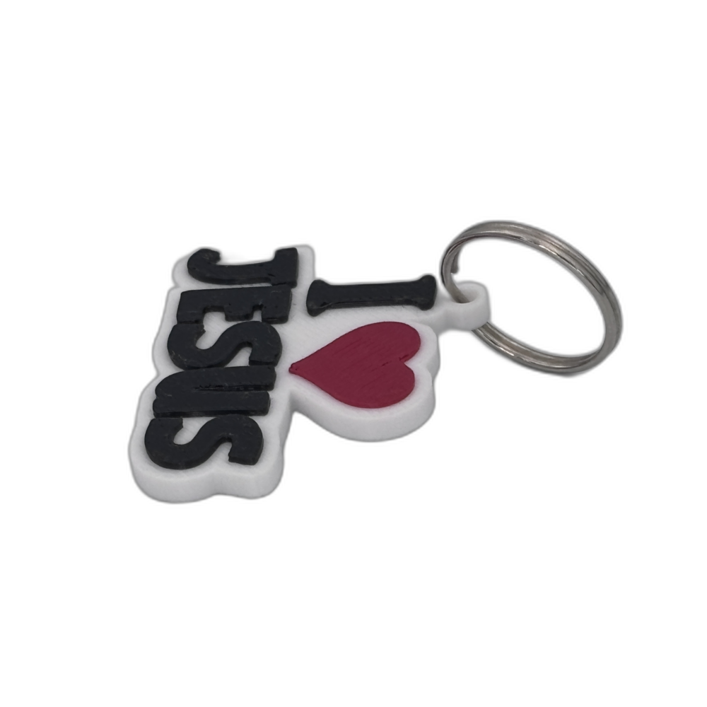 I Love Jesus Keyring