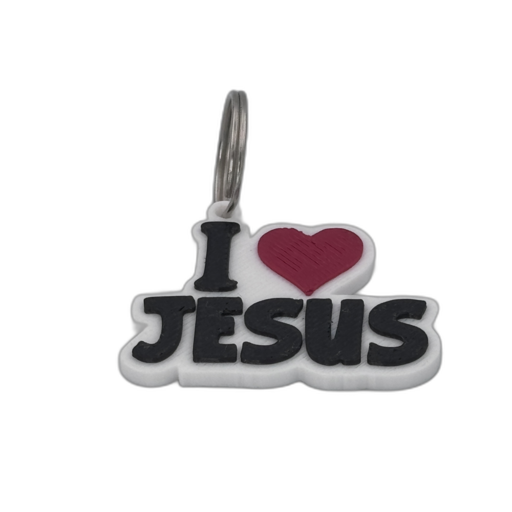I Love Jesus Keyring