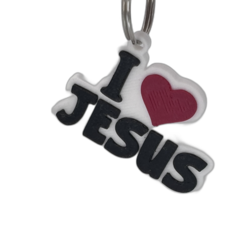 I Love Jesus Keyring