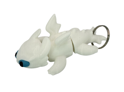 Light Fury Dragon Keyring - Flexible