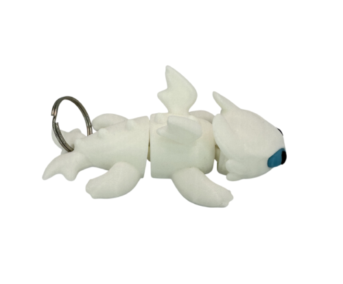 Light Fury Dragon Keyring - Flexible