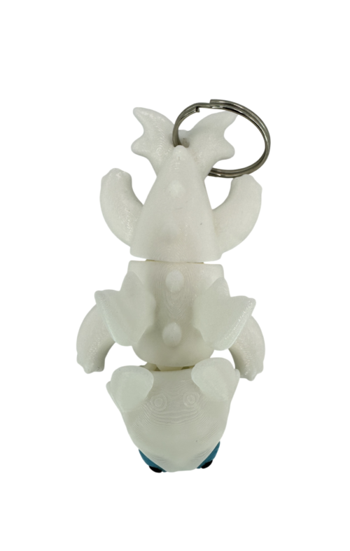 Light Fury Dragon Keyring - Flexible