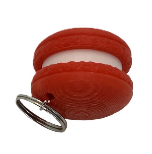Macaron Clicker Keyring - Red