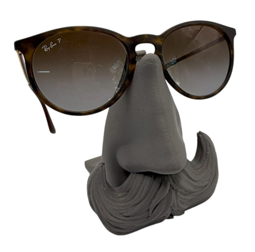 Moustache Sunglasses Holder - Grey