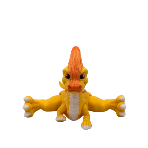 Parasau Rolophus Articulating Dinosaur - Yellow
