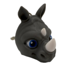 Rhino Head Keyring