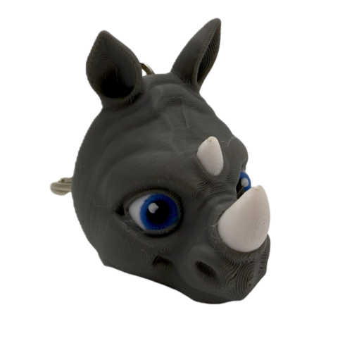 Rhino Head Keyring