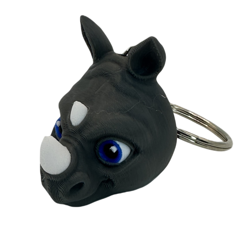 Rhino Head Keyring