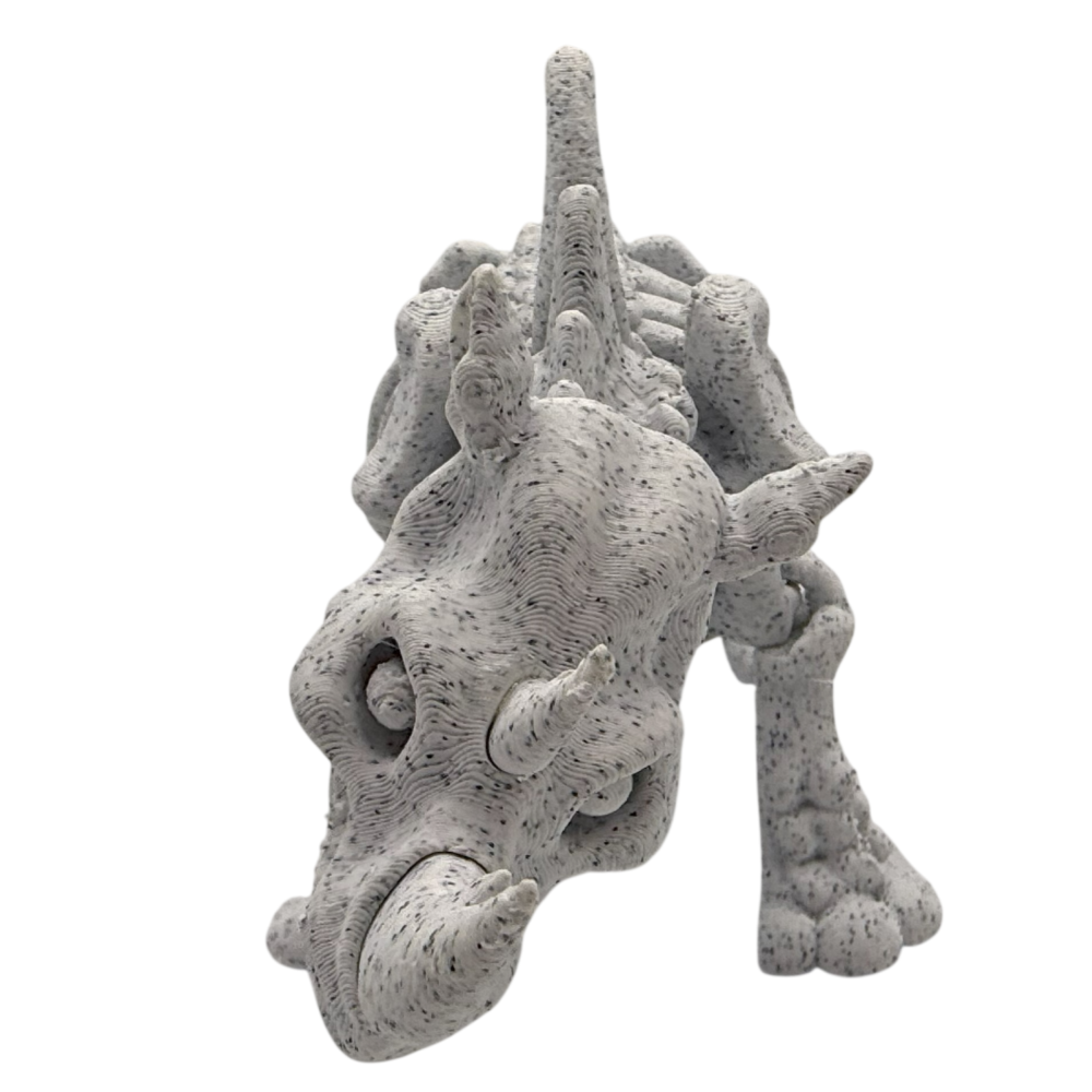Skeleton Rhino - Marble - White&Black