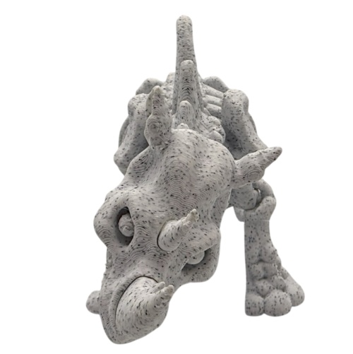 Skeleton Rhino - Marble - White&Black