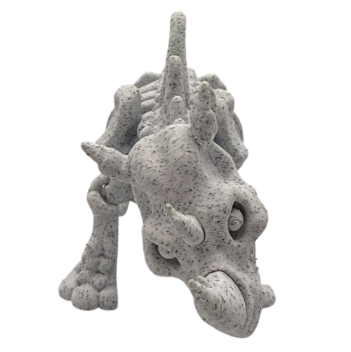 Skeleton Rhino - Marble - White&Black