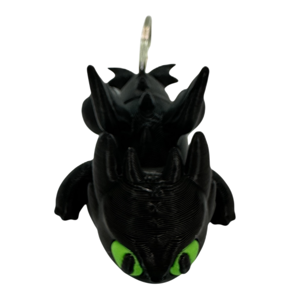 Toothless Dragon Keyring - Flexible - Black Wing 2 Toothless Dragon Keyring - Flexible - Black Wing