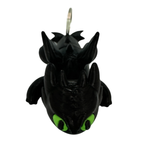 Toothless Dragon Keyring - Flexible - Black Wing 2 Toothless Dragon Keyring - Flexible - Black Wing
