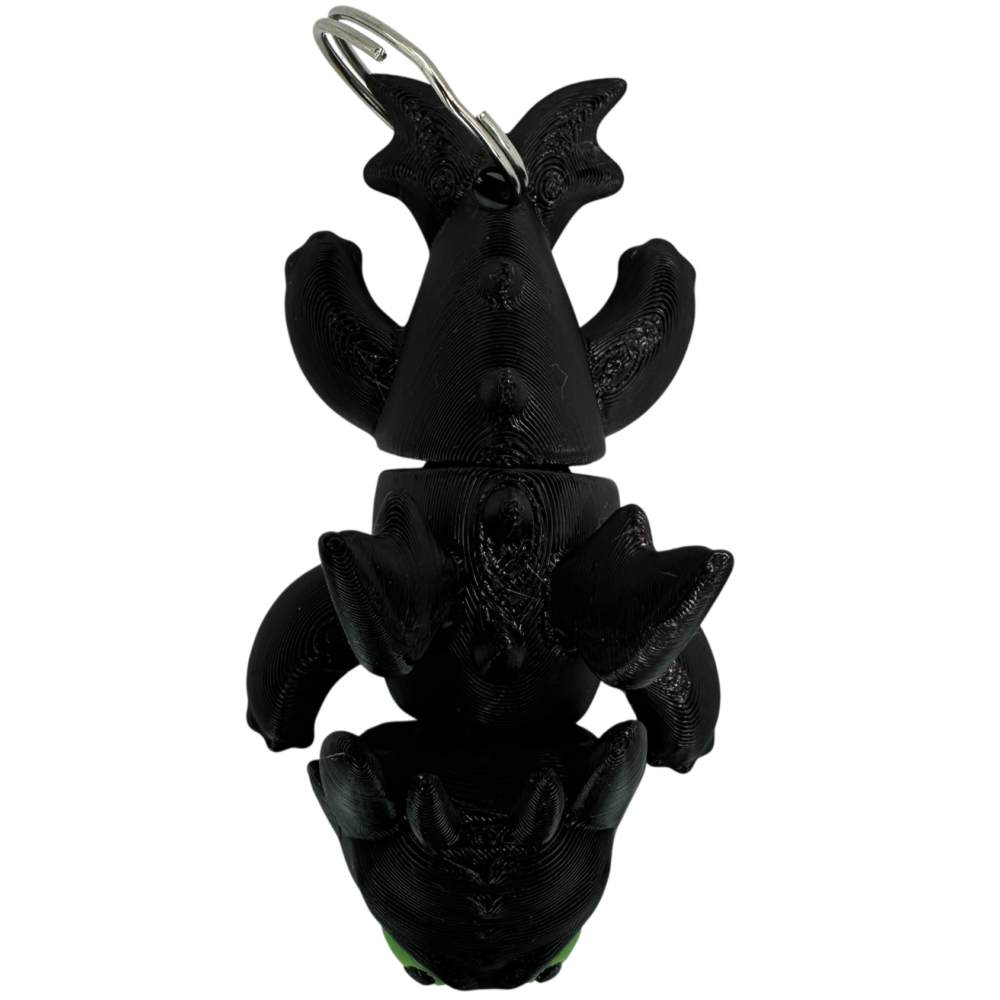 Toothless Dragon Keyring - Flexible - Black Wing 4 Toothless Dragon Keyring - Flexible - Black Wing