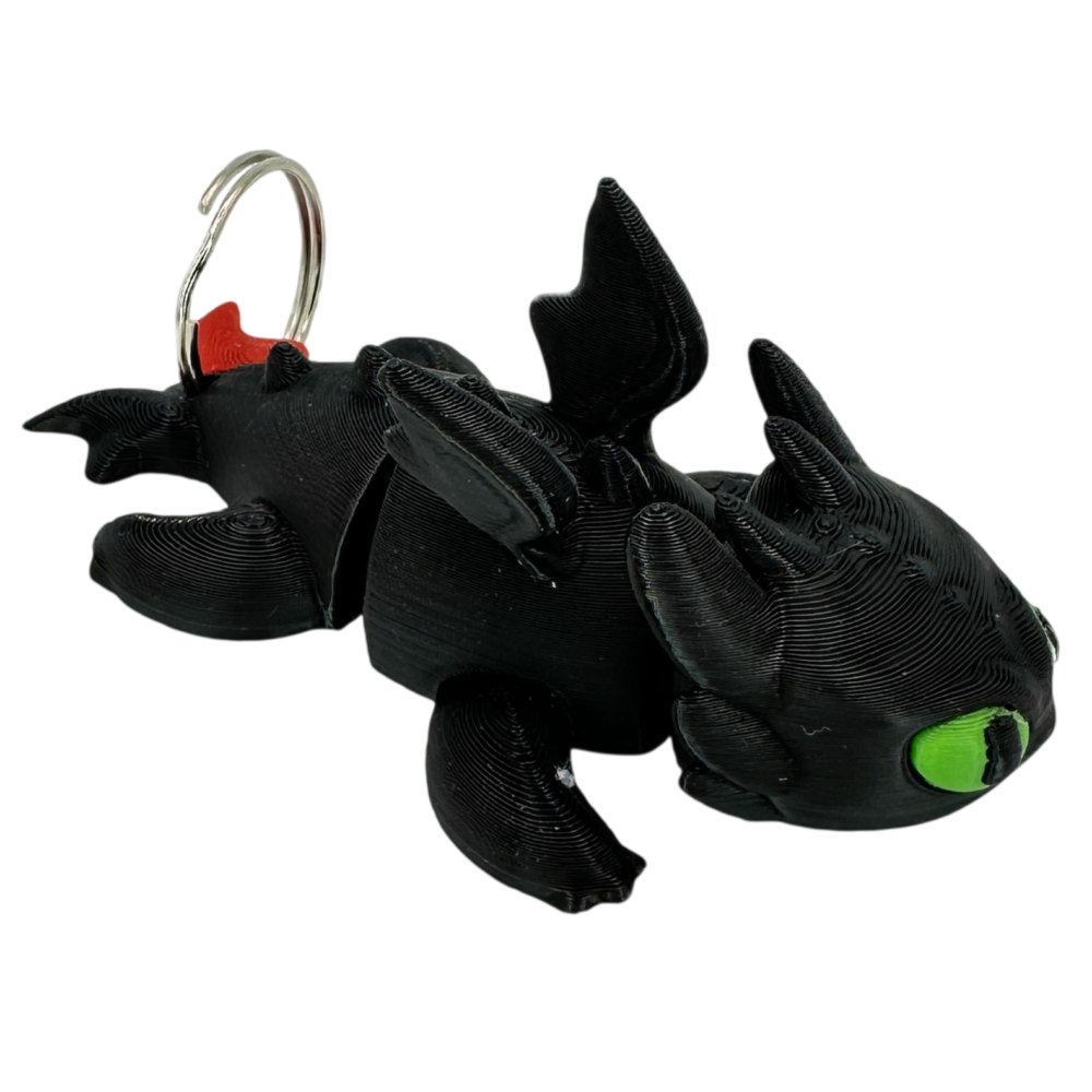 Toothless Keyring - Flexible - Red Wing 1 Toothless Keyring - Flexible - Red Wing